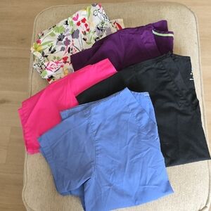 Lot Of 5 XS Scrub Tops